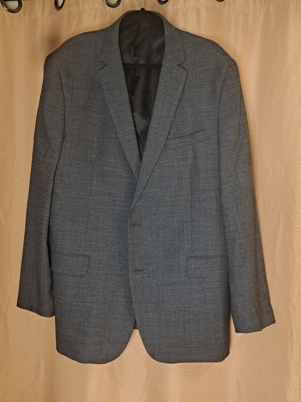 Classic Men's Grey Blazer - Tailored Single-Breasted Jacket 48L
